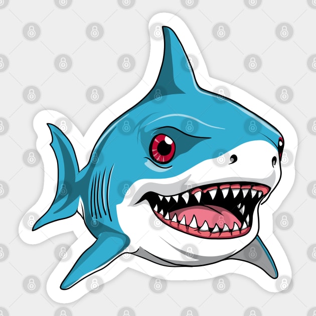 Scary Cute Great White Shark Graphic Design - Great White Shark